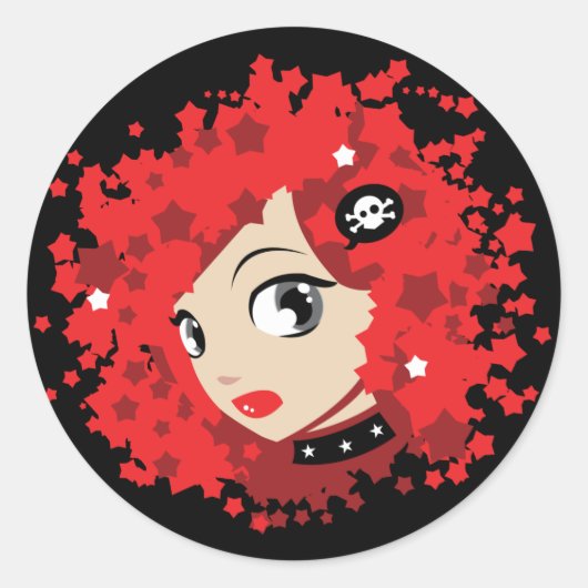 Ruby Ronde Sticker (Voorkant)