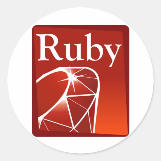 Ruby Ronde Sticker (Voorkant)