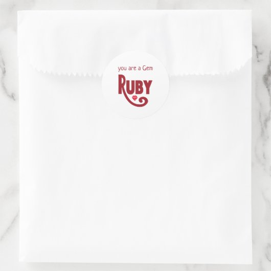 Ruby Ronde Sticker (Tas)