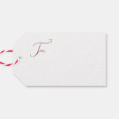 Ruby Rood Groen  Vrolijk Kerstfeest Cadeaulabel (Achterkant Horizontaal)