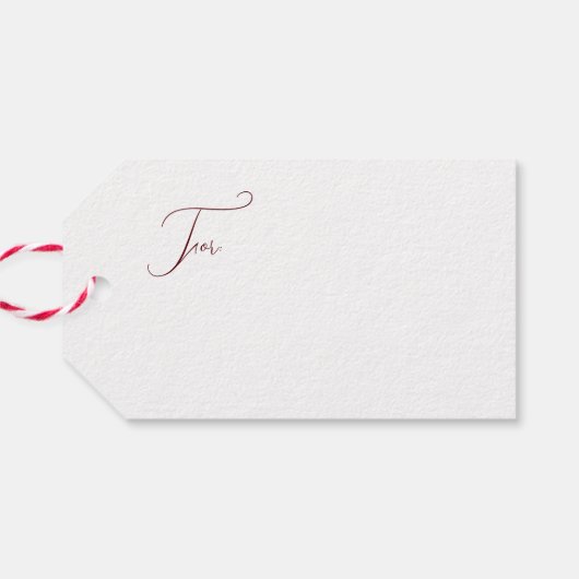 Ruby Rood Groen  Vrolijk Kerstfeest Cadeaulabel (Achterkant Horizontaal)