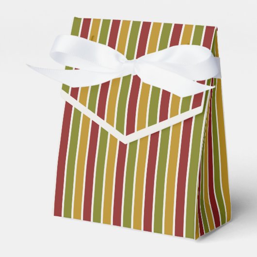 Ruby rood, olijfgroen, goudgestreept bedankdoosjes (Voorkant Zijde)