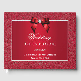 Ruby Rood & Stijlvolle Gem Bruiloft Gastenboek