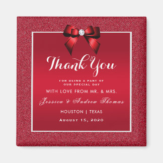 Ruby Rood & Stijlvolle Gem Bruiloft Magneet