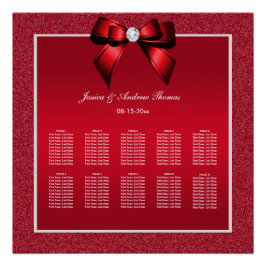 Ruby Rood & Stijlvolle Gem Bruiloft Zitgrafiek Perfect Poster