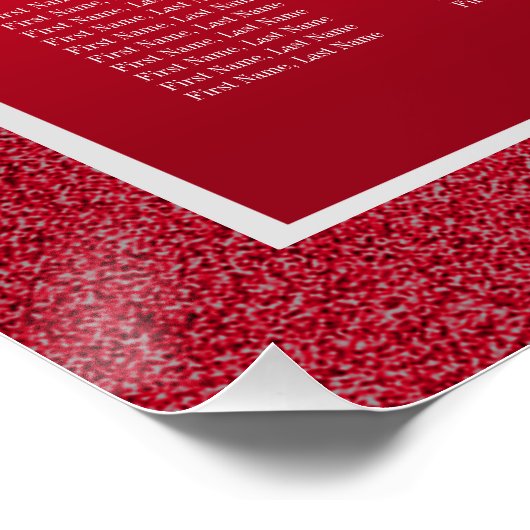 Ruby Rood & Stijlvolle Gem Bruiloft Zitgrafiek Perfect Poster (Hoek)