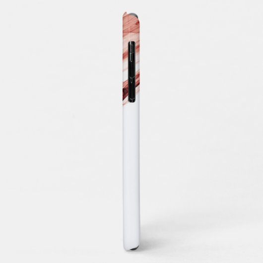 Ruby rook rood wit elegant gepersonaliseerd Case-Mate iPhone case (Achterkant/links)