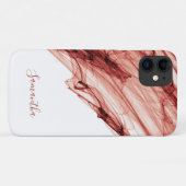 Ruby rook rood wit elegant gepersonaliseerd Case-Mate iPhone case (Achterkant (horizontaal))