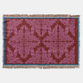 Ruby Roze Blauw Patroon Gooi Deken (Voorkant)