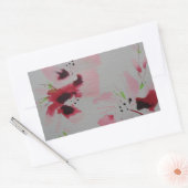 Ruby, roze en limoen abstracte bloemenspray rechthoekige sticker (Envelop)