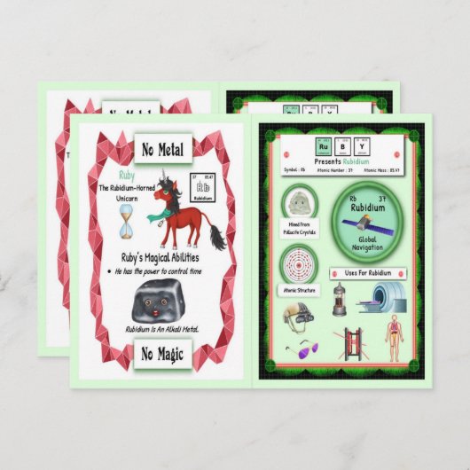 Ruby - Rubidium Horn Unicorn Game Kaart (Voorkant / Achterkant)