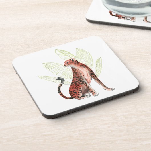 Ruby Runner Leopard Bier Onderzetter (Linkerzijde)