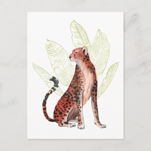 Ruby Runner Leopard Briefkaart (Voorkant)