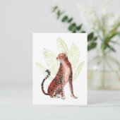 Ruby Runner Leopard Briefkaart (Staand voorkant)