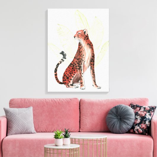 Ruby Runner Leopard Canvas Afdruk (Insitu (Woonkamer))