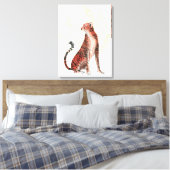 Ruby Runner Leopard Canvas Afdruk (Insitu (Slaapkamer))