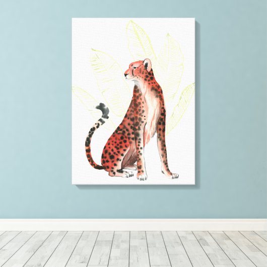 Ruby Runner Leopard Canvas Afdruk (Insitu (Houten vloer))