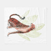 Ruby Runner Leopard Fleece Deken (Voorkant (Horizontaal))
