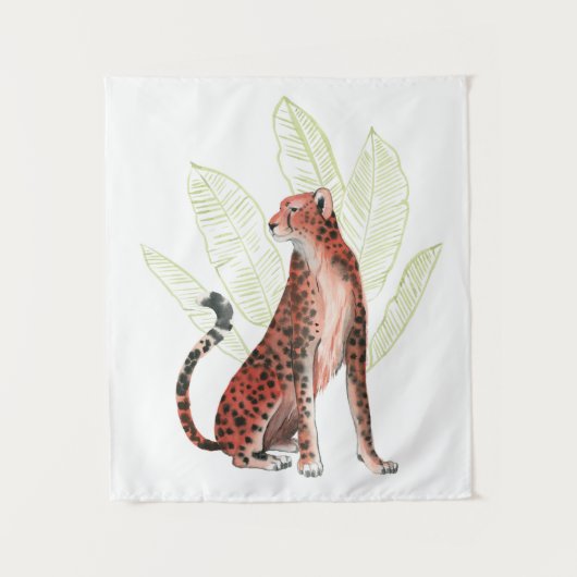 Ruby Runner Leopard Wandkleed (Voorkant)