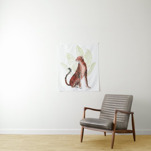 Ruby Runner Leopard Wandkleed (In situ)