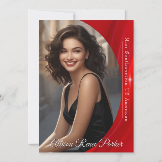 Ruby Shine Autograph Kaart voor Pageants (Voorkant)