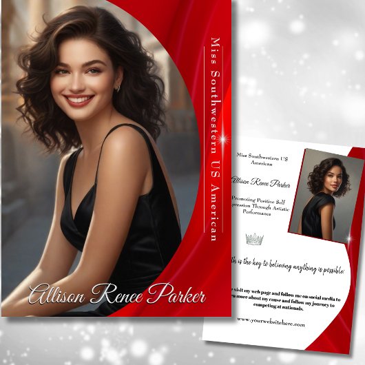 Ruby Shine Autograph Kaart voor Pageants