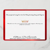 Ruby Shine Folie Pageant bedankkaart Feestdagenkaart (Achterkant)