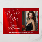 Ruby Shine Folie Pageant bedankkaart Folie Feestdagenkaart (Voorkant)