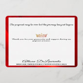 Ruby Shine Folie Pageant bedankkaart Folie Feestdagenkaart (Achterkant)