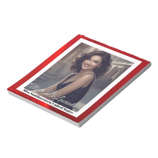 Ruby Shine Pageant handtekening Pad Notitieblok (Linkerzijde)