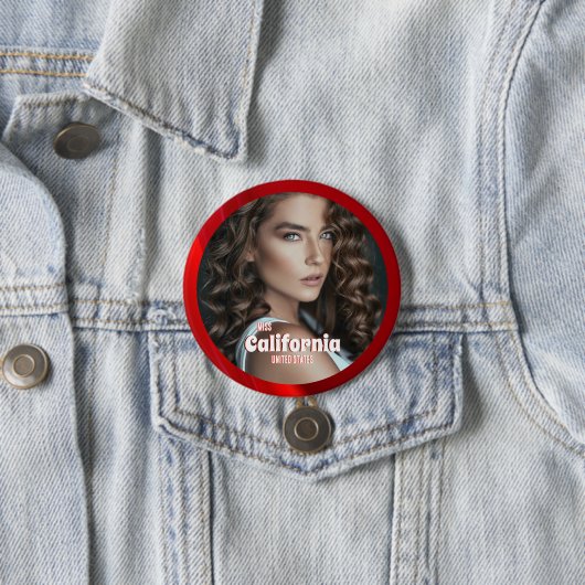 Ruby Shine Pageant Knop Ronde Button 7,6 Cm (In situ)