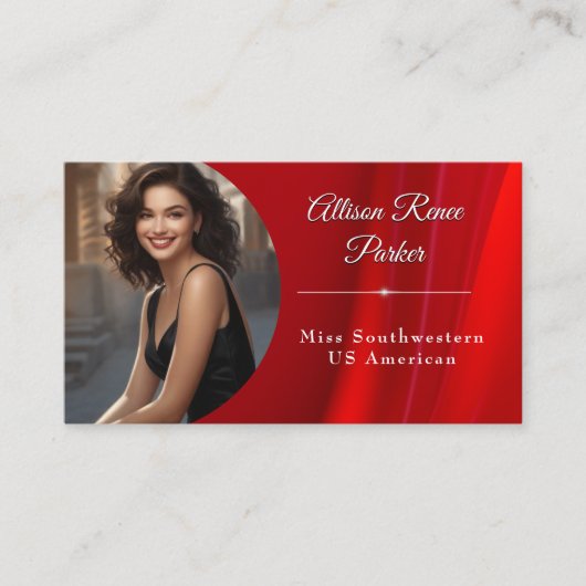 Ruby Shine Pageant Visitekaartje (Voorkant)