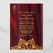 Ruby Silk Kijk met Mandala en Ganesha Wedding Folie Uitnodiging (Voorkant)
