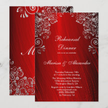 Ruby Silver Wedding Rehearsal Dinner