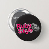 Ruby Skye P.I. Buttonnen (zwart) Ronde Button 5,7 Cm (Voorkant /achterkant)