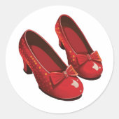 Ruby Slippers Ronde Sticker (Voorkant)
