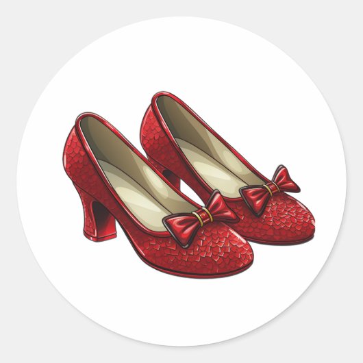 Ruby Slippers van Oz Ronde Sticker (Voorkant)