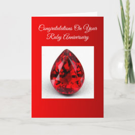 Ruby Specialized 40th Wedding Jubileum Kaart