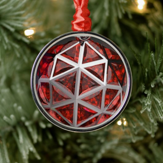 Ruby Sphere Metalen Ornament (Boom)