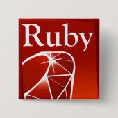 Ruby Square Button (Voorkant)