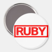 Ruby Stamp Magneet (Voorkant / Achterkant)