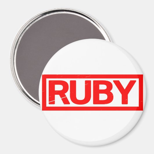 Ruby Stamp Magneet (Voorkant / Achterkant)