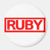 Ruby Stamp Magneet (Voorkant)