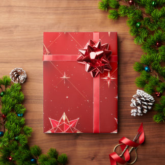Ruby Star Gem Wrapping Paper Cadeaupapier