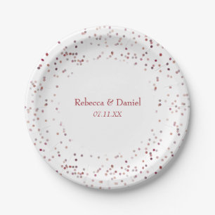 Ruby Stardust Confetti Papieren Bordje