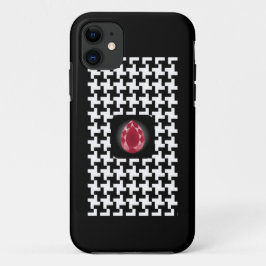 Ruby Stone Pied de Poule iPhone 5 Hoesje