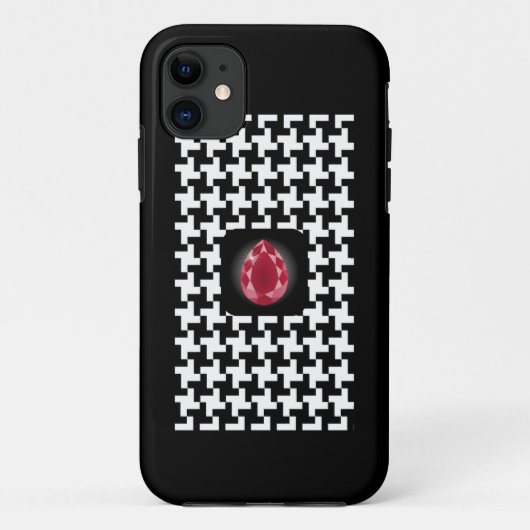 Ruby Stone Pied de Poule iPhone 5 Hoesje (Achterkant)