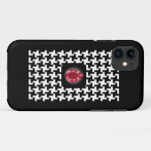 Ruby Stone Pied de Poule iPhone 5 Hoesje (Achterkant (horizontaal))