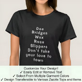 Ruby T-shirt volledig aangepaste achternamen voor