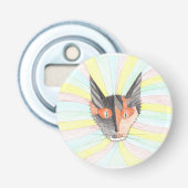 Ruby the Kitten opent de fles Button Flesopener (Voorkant)